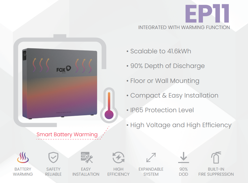 Fox EP11 Battery Storage data sheet